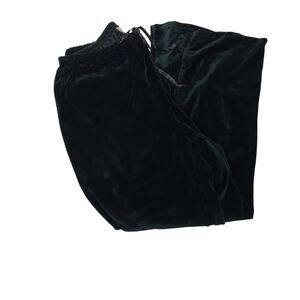 Mountain Lake II Causal Women's Black Velour Pull On Witchy Goth Joggers 1X